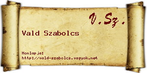 Vald Szabolcs névjegykártya