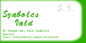 szabolcs vald business card